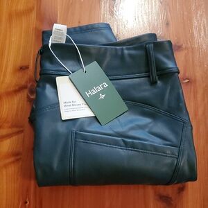 HALARA Blue Faux Leather Pants